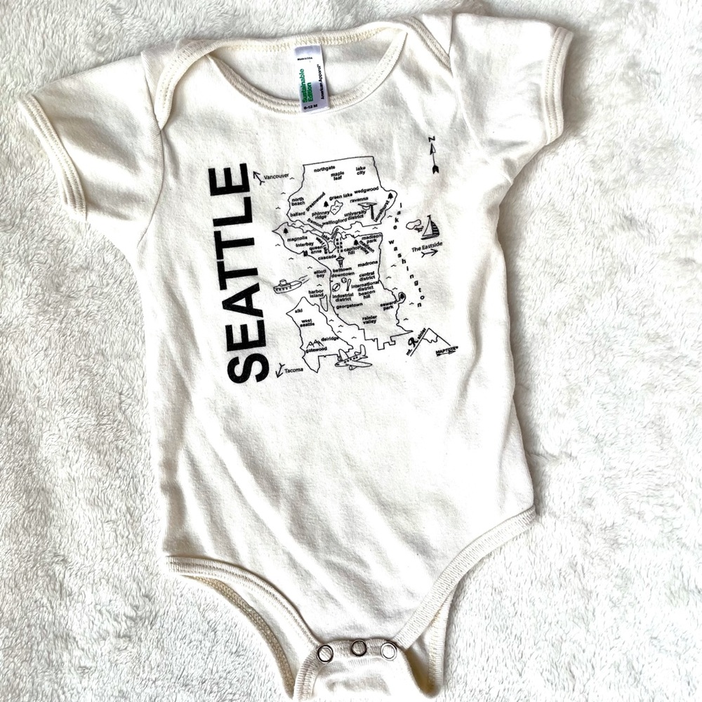 Little Maptote Seattle Bodysuit